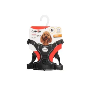 Adjustable technical harness, padded with reflective trims- BLACK Pets Qatar