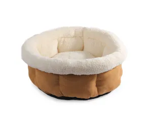 Afb Lamb-Cuddle Bed Tan M Pets Qatar