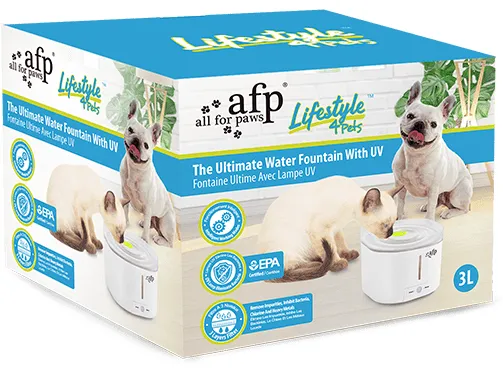Afb Lifestyle 4 Pet-The Ultimate Pet Fountain With Uv - 3 Liters Pets Qatar