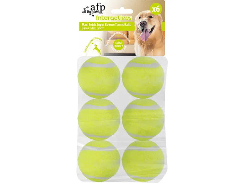 AFP Interactives - Maxi Fetch Super Bounce Tennis Ball (6 pack) Pets Qatar