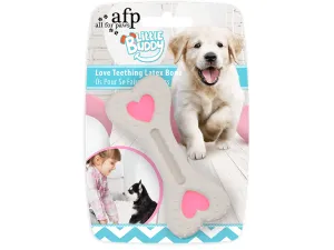AFP Little Buddy-Love Teething Latex Bone - Pink Pets Qatar