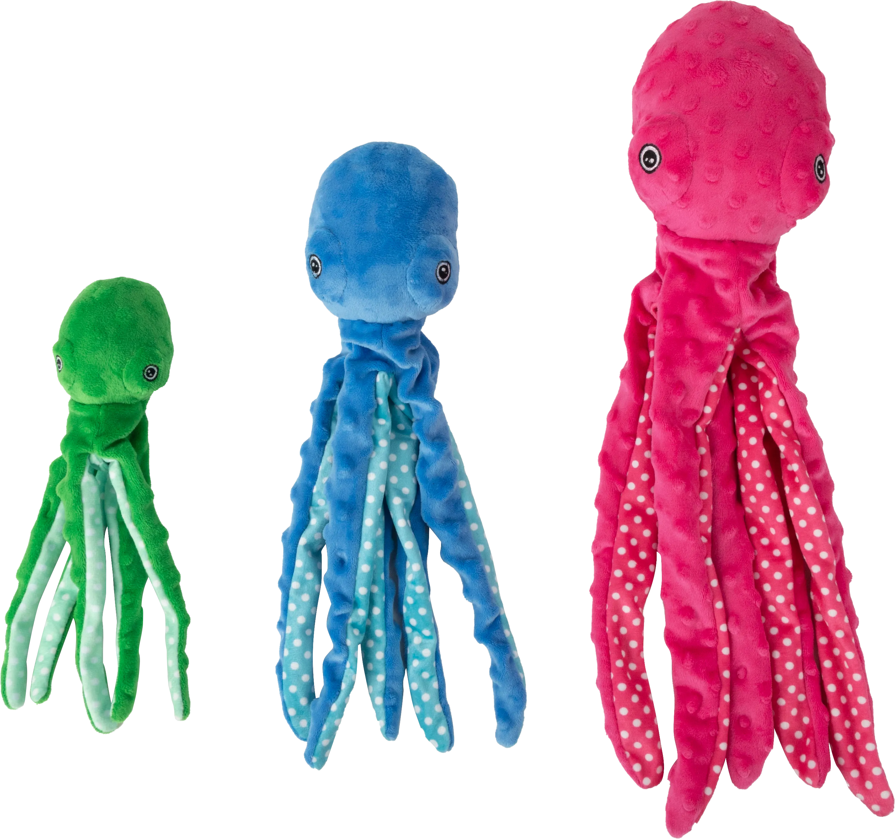 AFP Multicolor plush octopus(3 color asst.)-M Pets Qatar