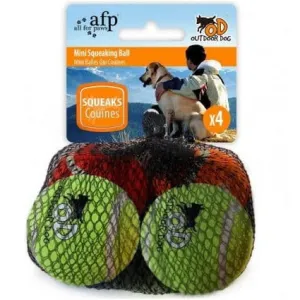 AFP Outdoor - Mini Squeaking Tennis Ball 4 pk Pets Qatar