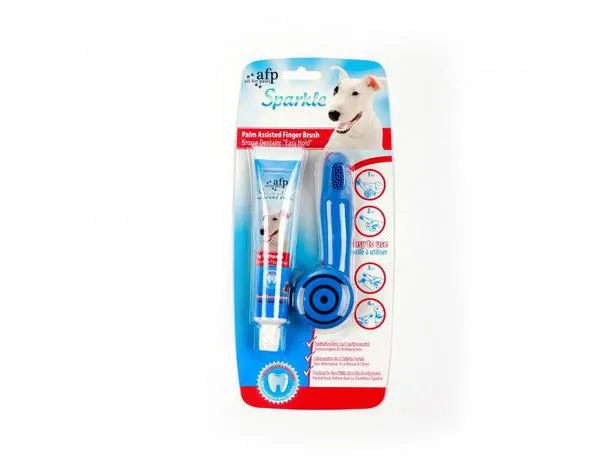 AFP Sparkles - Palm Assisted Brush & Peanut Toothpaste Pets Qatar