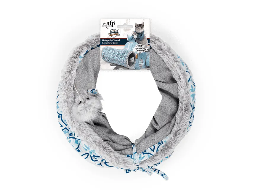 AFP Vintage-Cat Tunnel Grey Pets Qatar