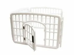 ALASKA FOLDABLE PUPPY PEN WITH DOOR WHITE Pets Qatar