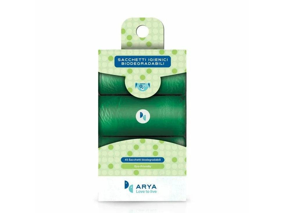 Arya Poo Bags Refill Biodegradable (3X15 Bags) Pets Qatar