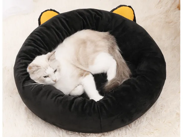 Black Cat Pet Round Nest Pets Qatar