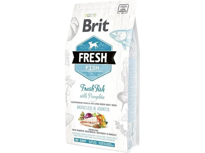 Brit Fresh Fish with Pumpkin Adult Large 2,5 kg Pets Qatar