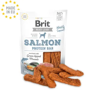 Brit Jerky-Salmon Protein Bar 80g Pets Qatar