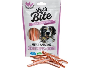 Brit Let’s Bite Meat Snacks. Chicken Stripes with Codfish 80 g Pets Qatar