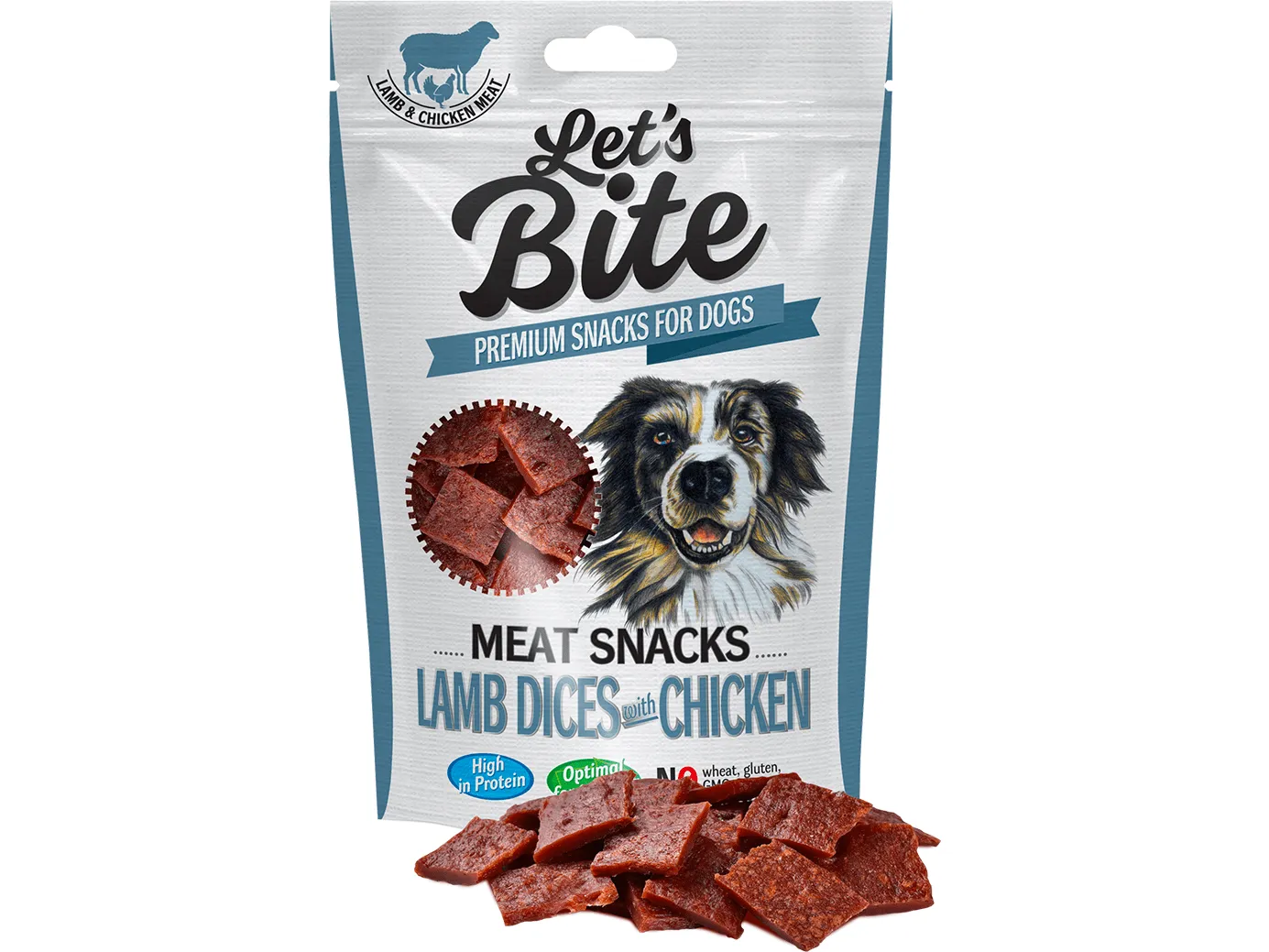 Brit Let’s Bite Meat Snacks. Lamb Dices with Chicken 80 g Pets Qatar