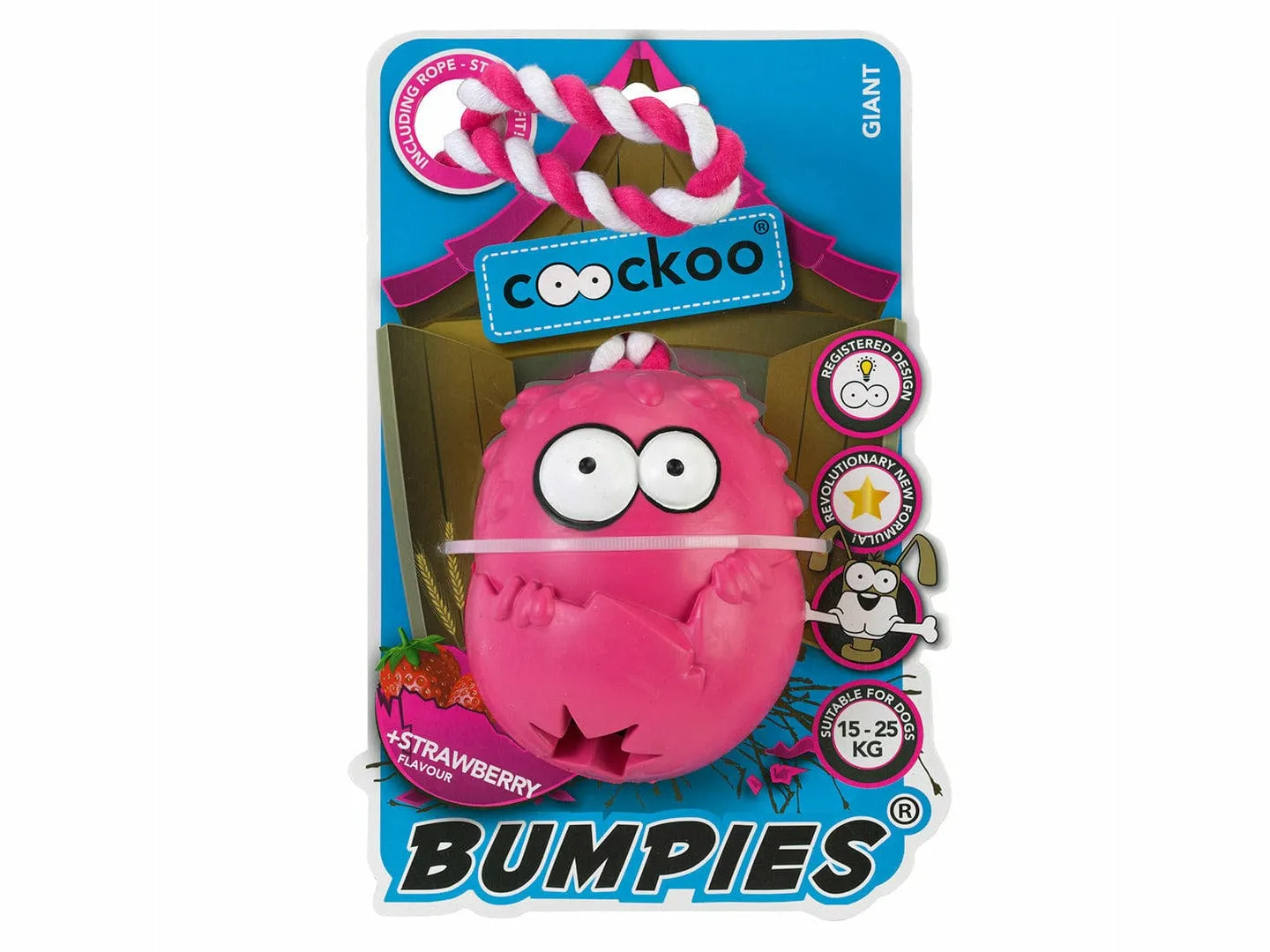 Bumpies (S) With Rope Strawberry Hot S - < 9kg pink Pets Qatar