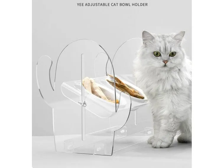 Cactus Adjustable Cat Dish Rack Pets Qatar