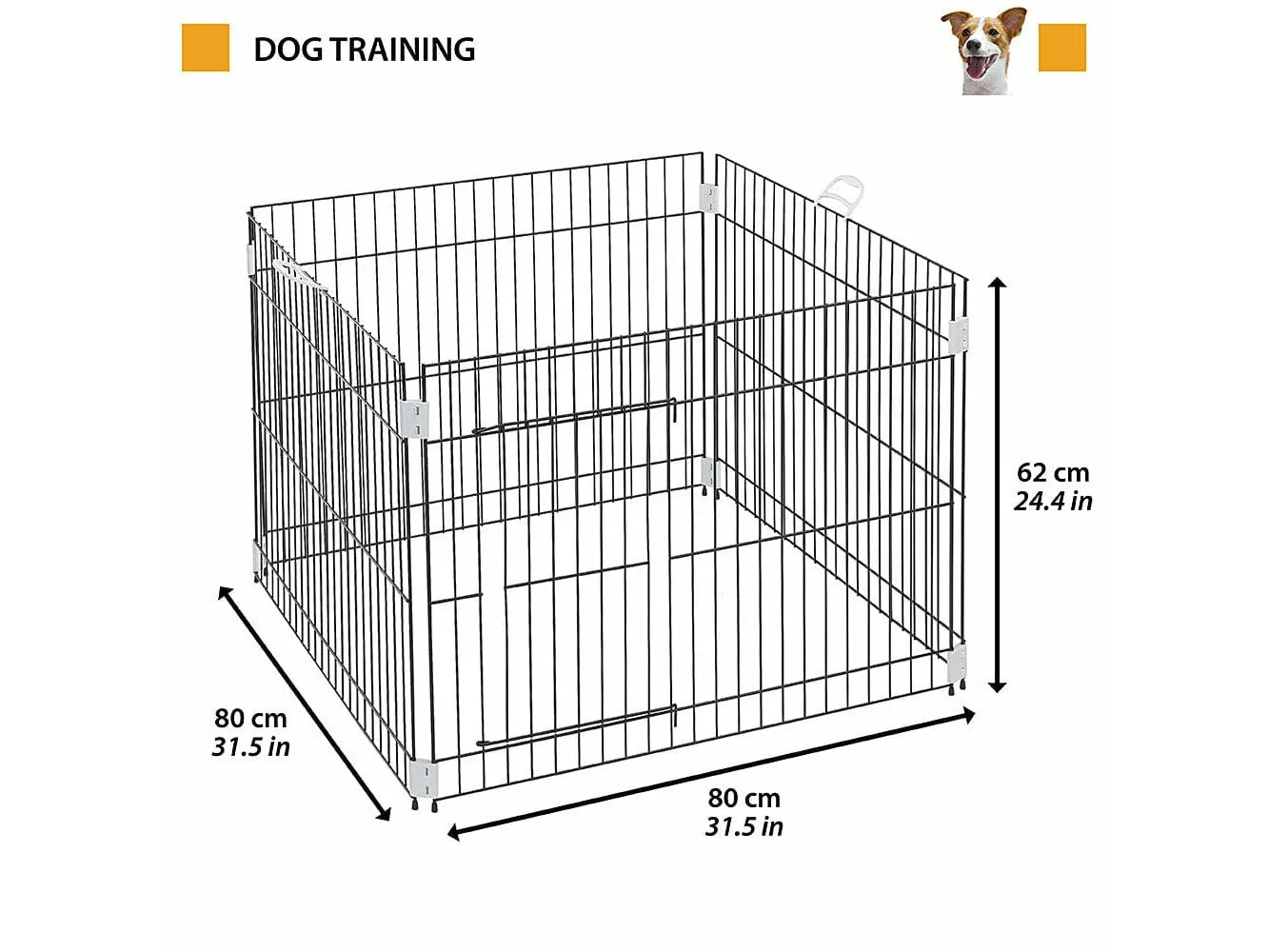 Cage Pen Black Dog Training Pets Qatar