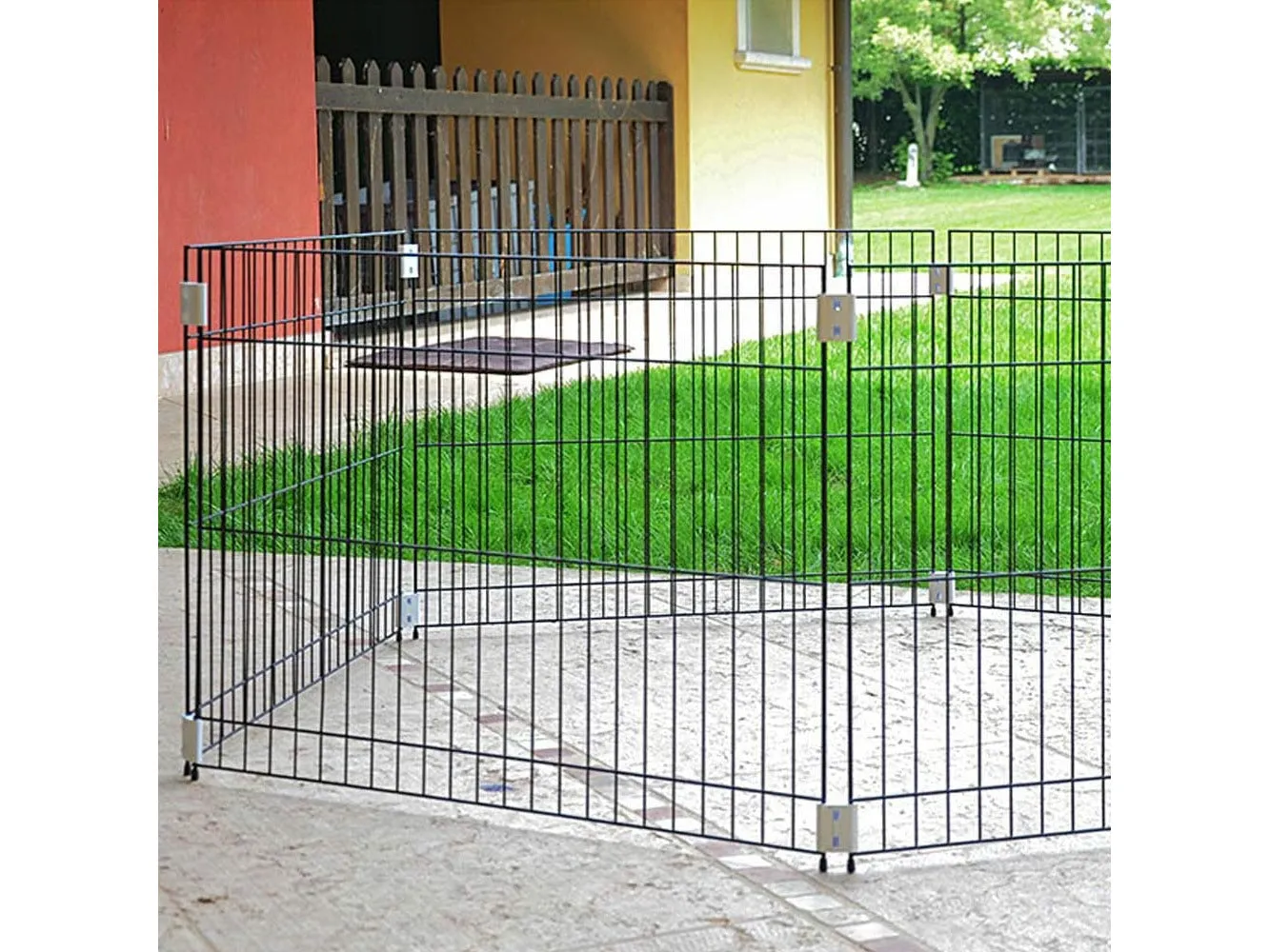 Cage Pen Black Dog Training Pets Qatar