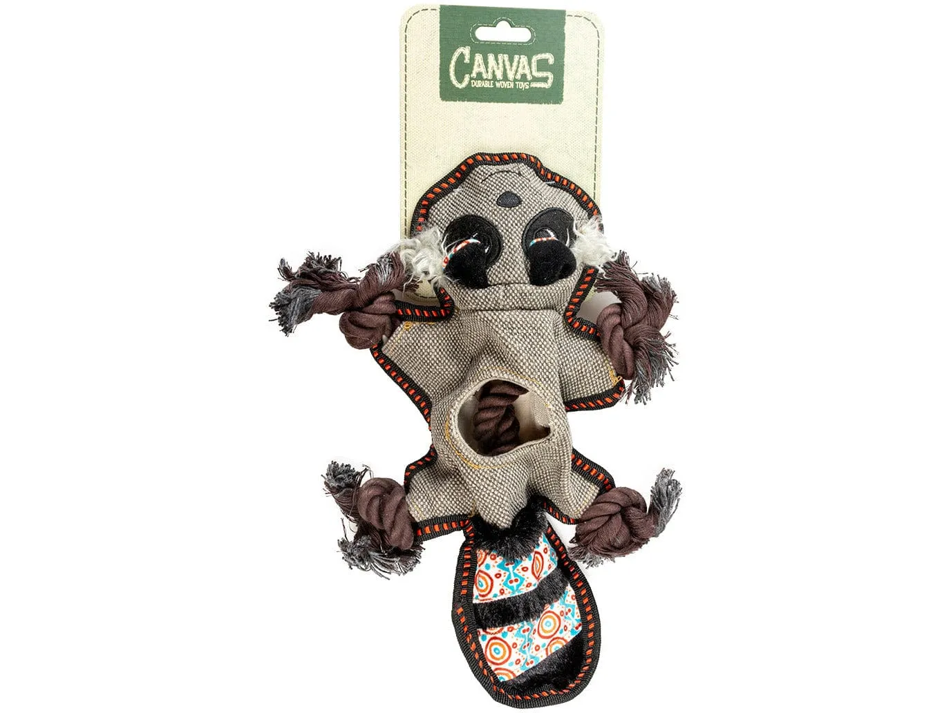 Canvas raccoon 34x23x5cm grey Pets Qatar