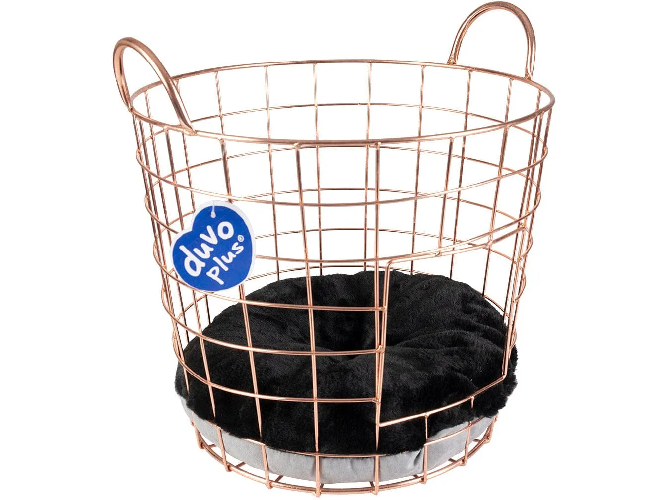 CARAMEL ROUND METAL BASKET 37x37x39cm copper Pets Qatar