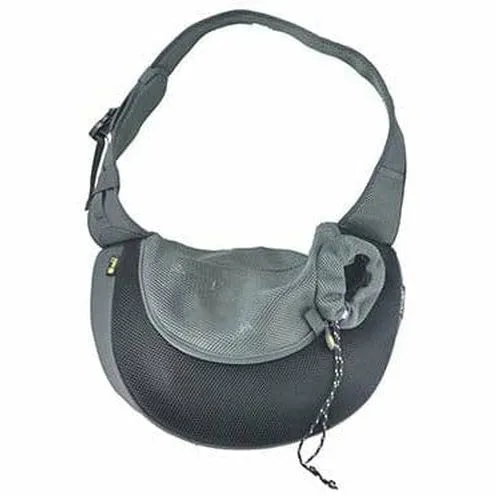 Carrybag Sarah Crazy Paws Nylon M - 34x19x47,5cm black Pets Qatar