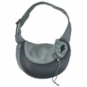Carrybag Sarah Crazy Paws Nylon M - 34x19x47,5cm black Pets Qatar