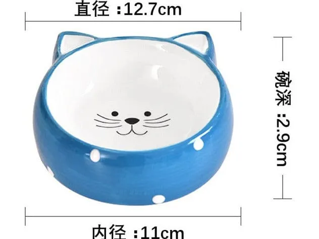 Cat Ceramic Bowls As Photo 12.7*12.5*4.5Cm Design 2 Pets Qatar