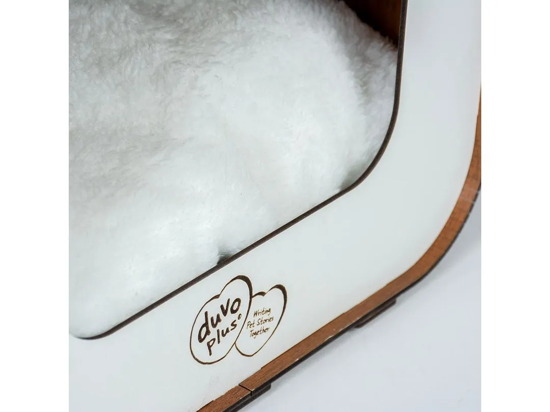 Cat house MDF Blanche 33,5x40x34cm white Pets Qatar