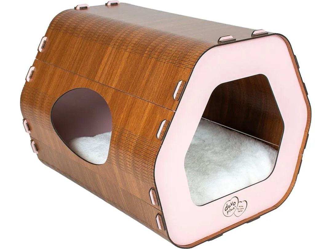 Cat house MDF Rose 36x40x34cm pink Pets Qatar