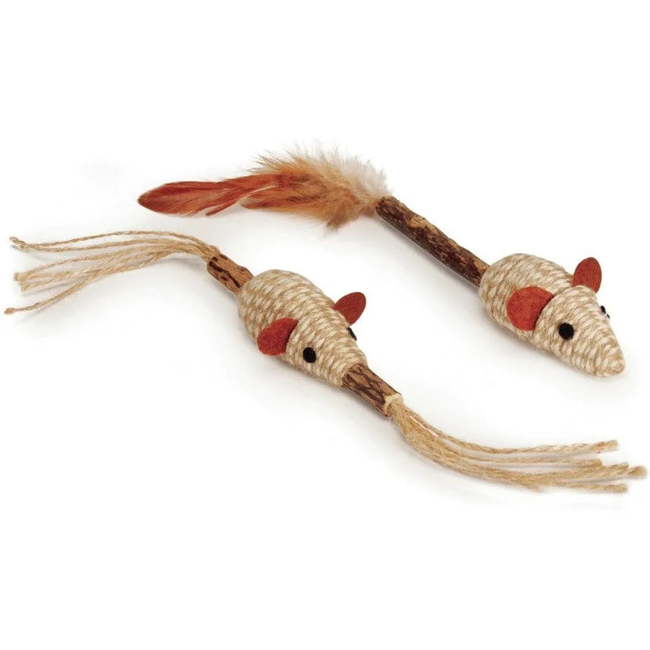 Cat Toy - Matatabi - Sisal Mouse (2 Subjects). Approx.13Cm Pets Qatar