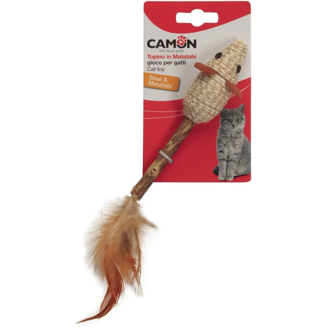 Cat Toy - Matatabi - Sisal Mouse (2 Subjects). Approx.13Cm Pets Qatar