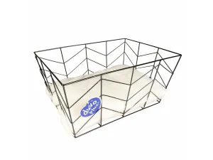 CAVIAR RECTANGLE METAL BASKET 40x29x19cm black Pets Qatar