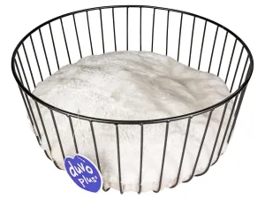 CAVIAR ROUND METAL BASKET 35x35x17cm black Pets Qatar