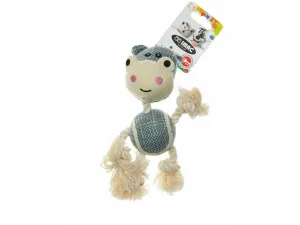 CHENILLE, ROPE AND TENNIS BALL HIPPO WITH SQUEAKER 25X22X7,5 CM Pets Qatar