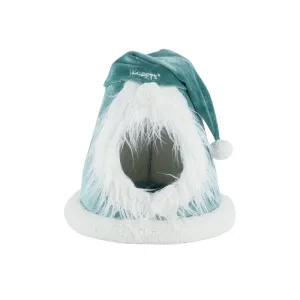 Christmas Cat cushion Green Festive Hat