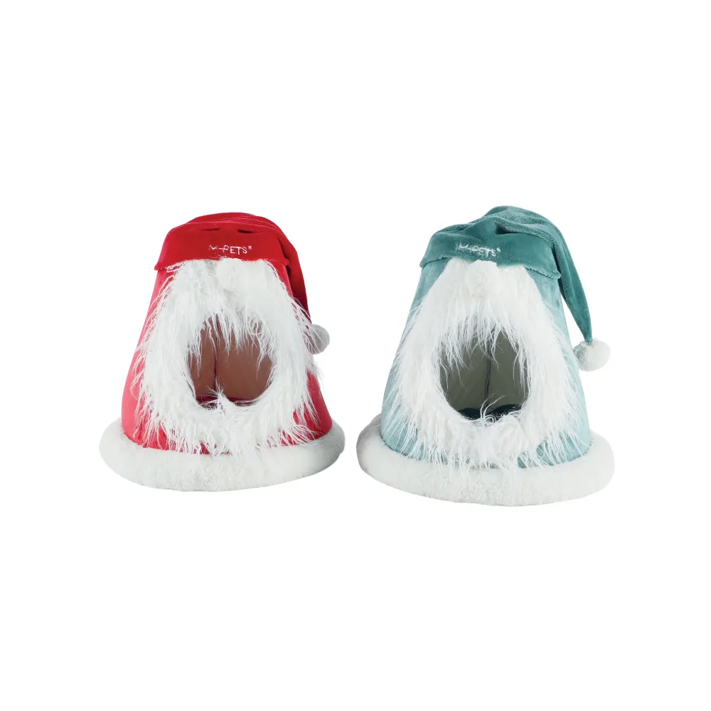 Christmas Cat cushion Green Festive Hat