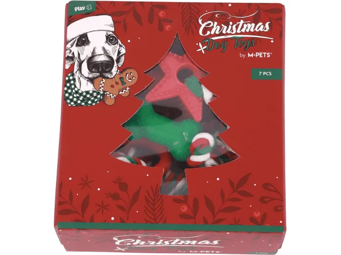 Christmas Cotton Rope Gift Box Dog toys  7 in 1 Pets Qatar