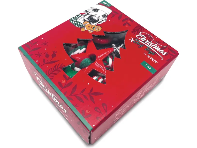 Christmas Cotton Rope Gift Box Dog toys  7 in 1 Pets Qatar
