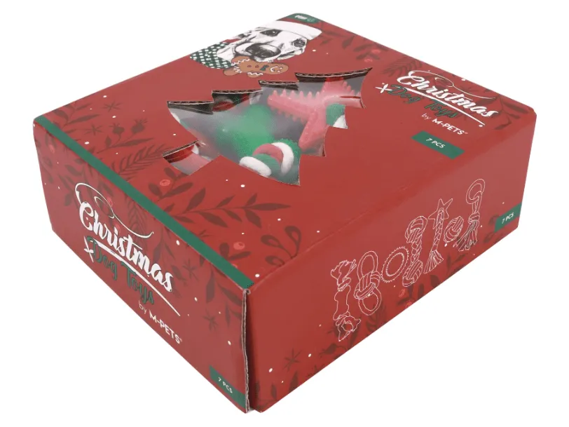 Christmas Cotton Rope Gift Box Dog toys  7 in 1 Pets Qatar