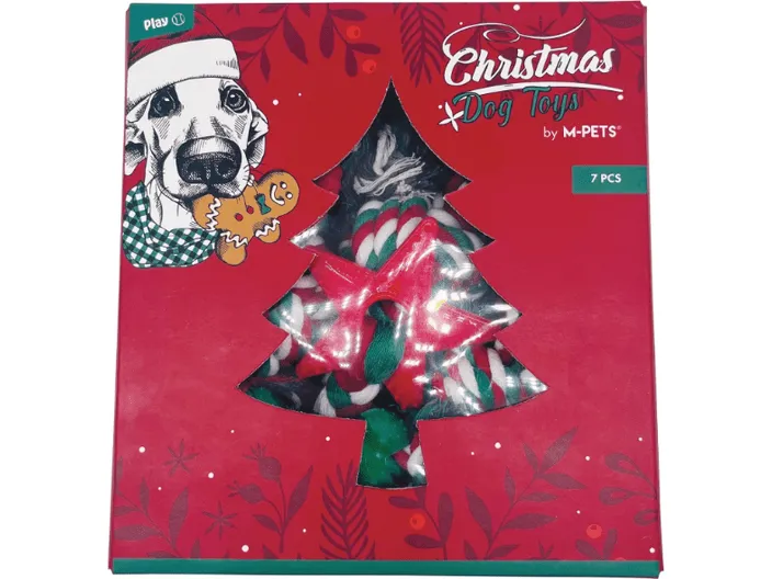 Christmas Cotton Rope Gift Box Dog toys  7 in 1 Pets Qatar