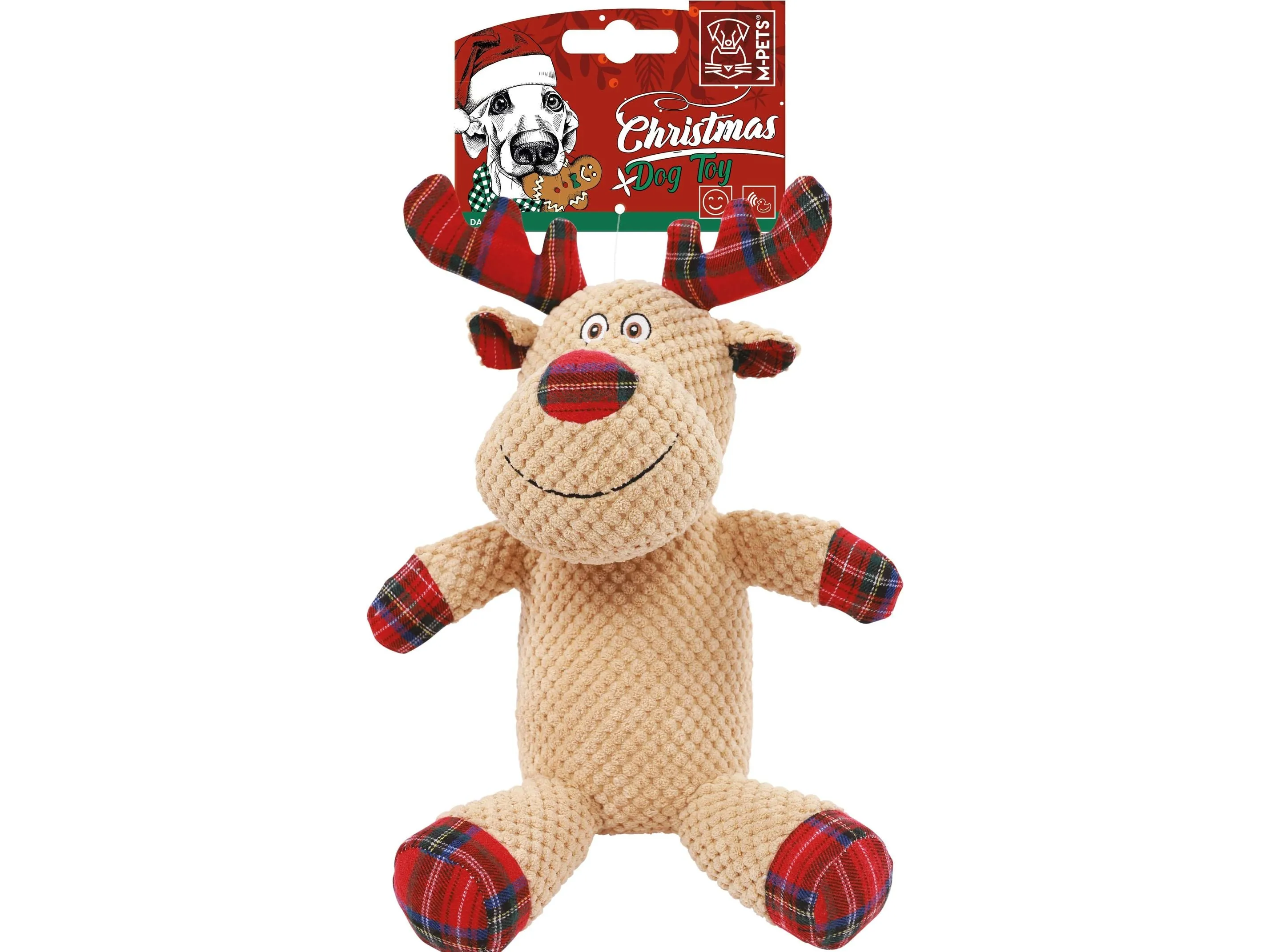 Christmas toy reindeer - DASHER Brown & Red Pets Qatar