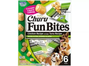 Churu Fun Bites Chicken Recipe wraps Tuna 22gx6 Pouches Pets Qatar