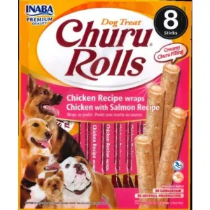 Churu Rolls for Dog Chicken Recipe  wraps Chicken with Salmon Recipe Pets Qatar