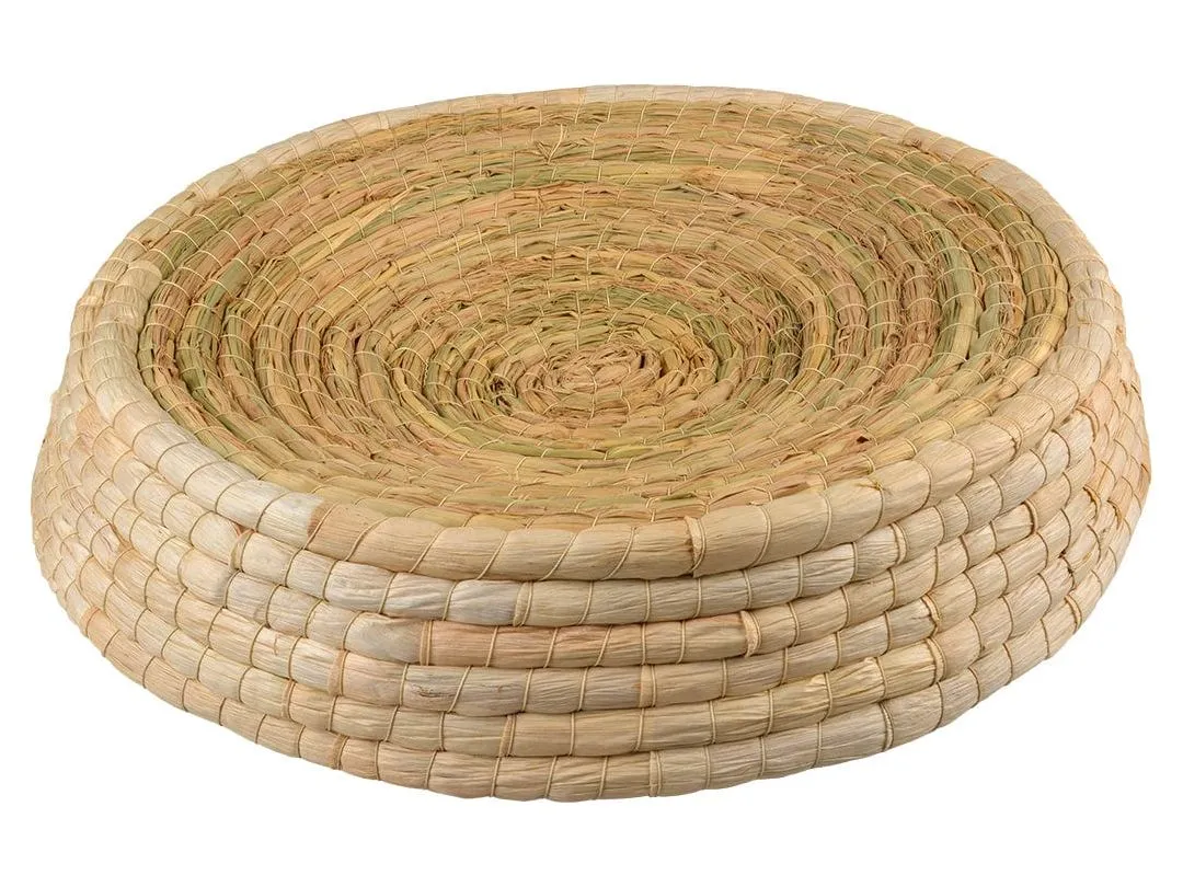 Corn straw pouf Siesta cream 45x45x7,5cm beige Pets Qatar