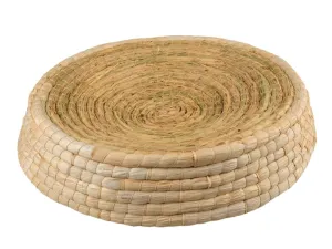 Corn straw pouf Siesta cream 45x45x7,5cm beige Pets Qatar
