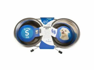 DINNER SET WIRE STAND   BOWLS S - 2xØ13cm silver Pets Qatar