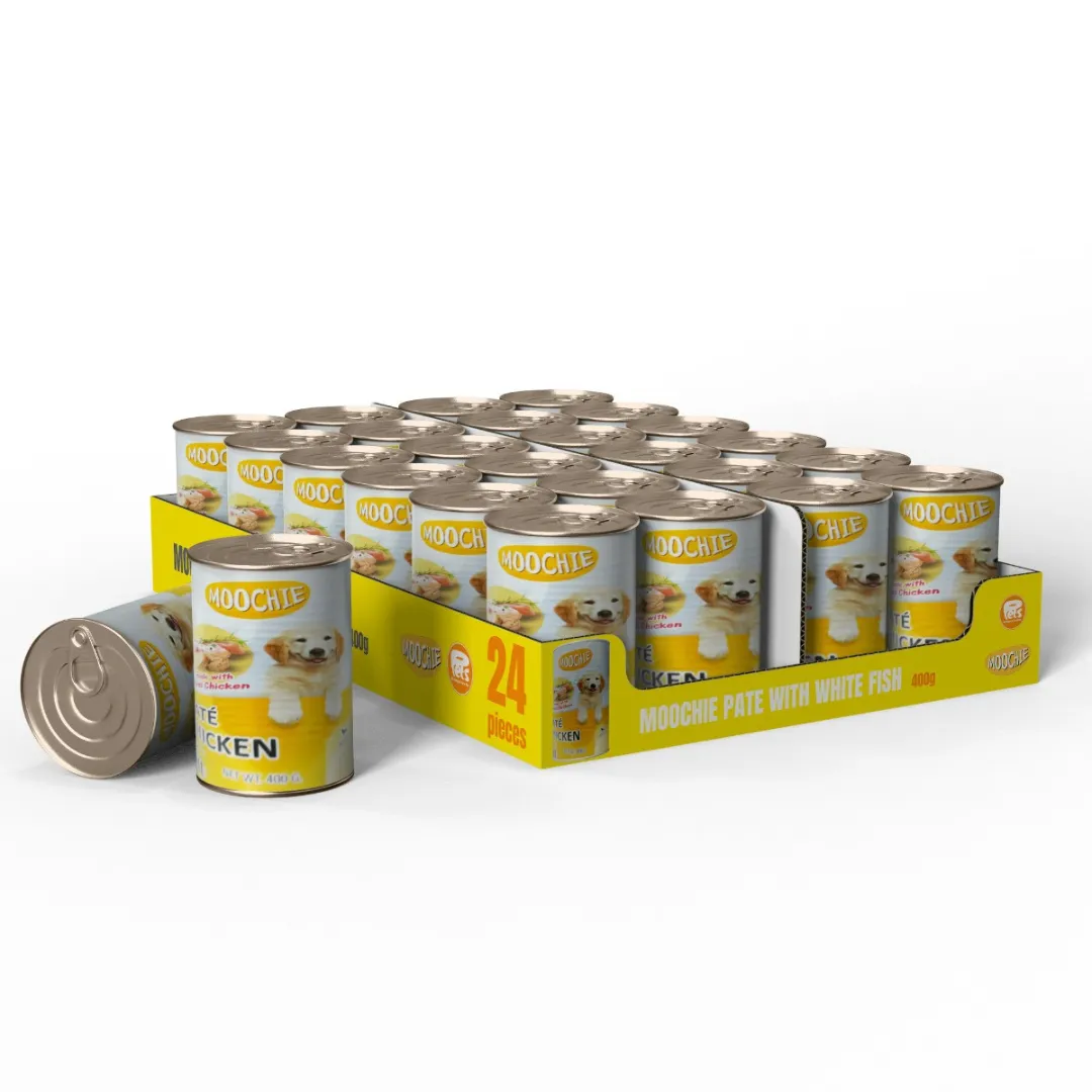 DOG FOOD MOOCHIE PATE CHICKEN 24X400g Pets Qatar