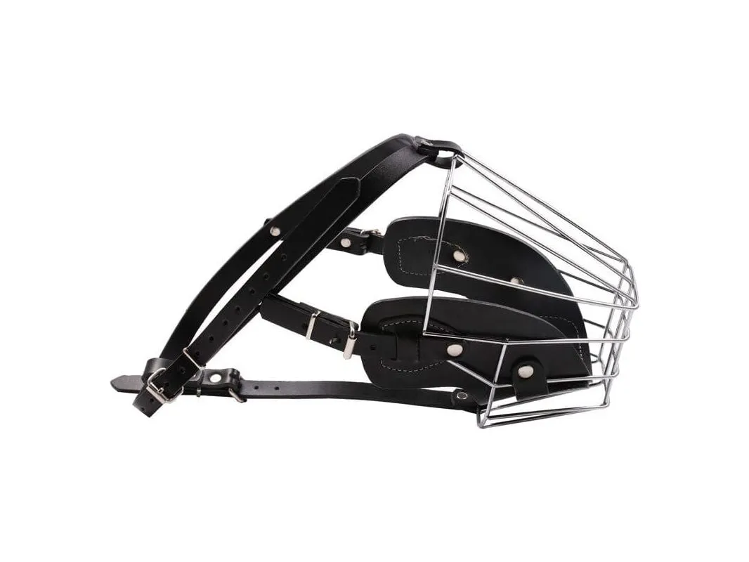 Dog Muzzle Metal Mask Black Pets Qatar