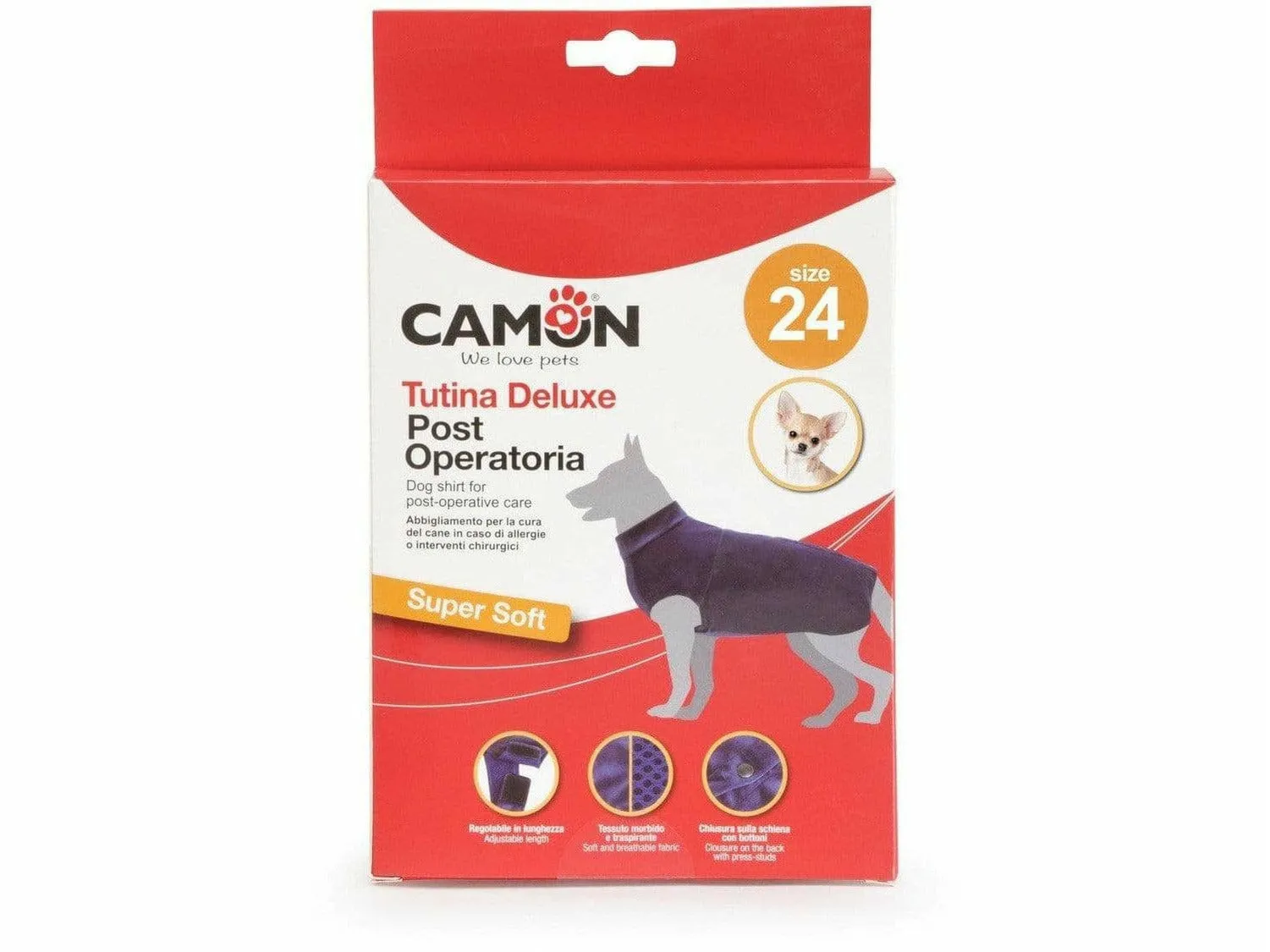 Dog shirt for post-operative care - BLUE  - Size 33 Pets Qatar
