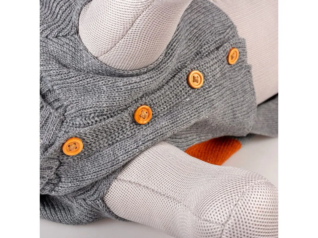 Dog Sweater Cozy Grey/Orange Pets Qatar