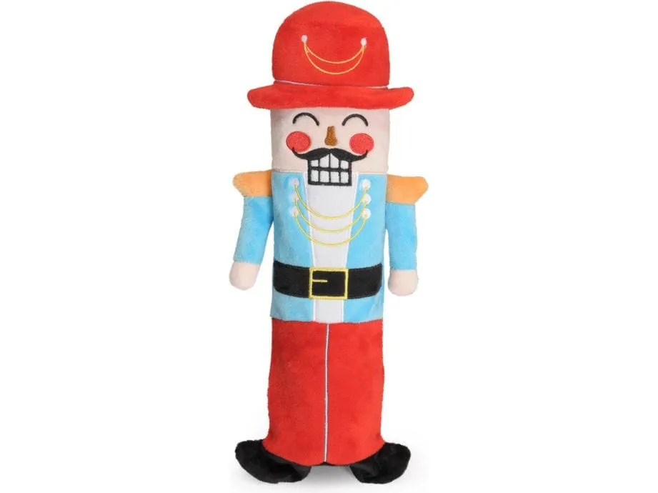 Dog toy - Christmas Nutcracker, in polyester, with squeaker & inner bottle, 32cm Pets Qatar