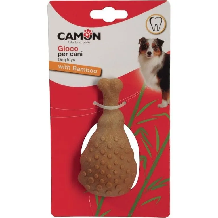 Dog toy with bamboo, chicken leg, 11cm Pets Qatar